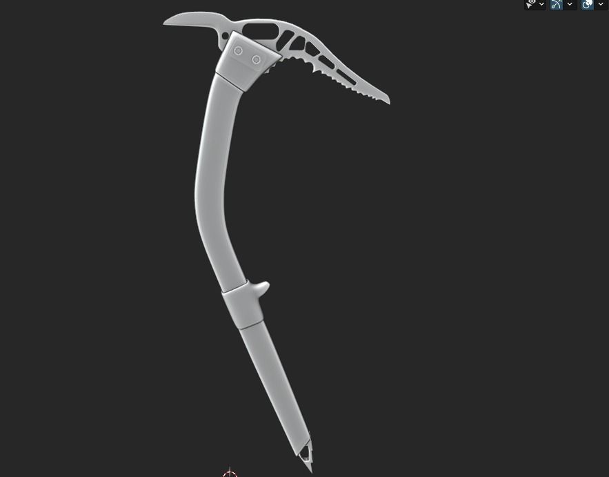 Climbing Axe Low-poly 3D model_8