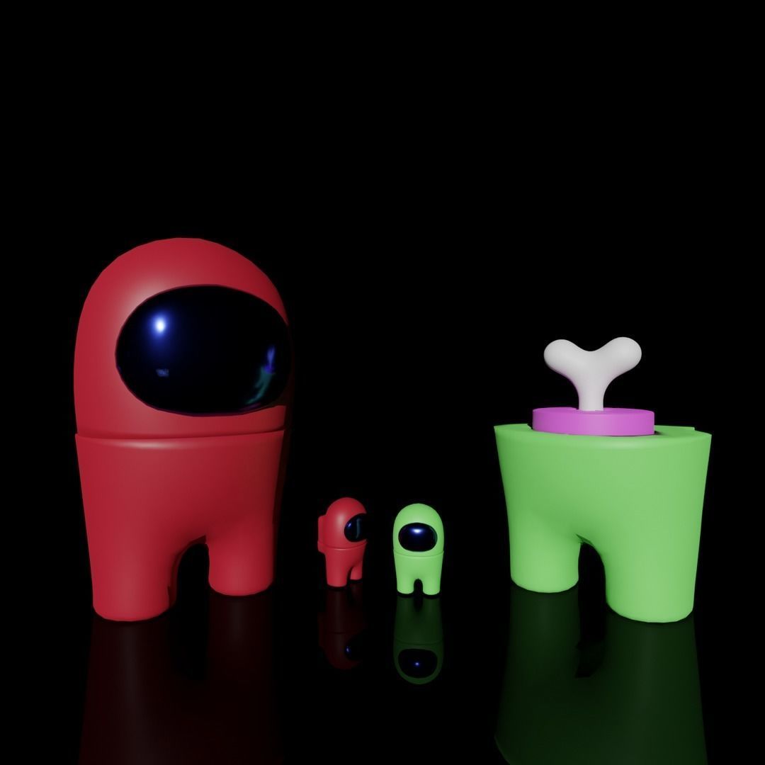 AMONG US CREWMATE AND IMPOSTOR INCLUDED 3D print model_2