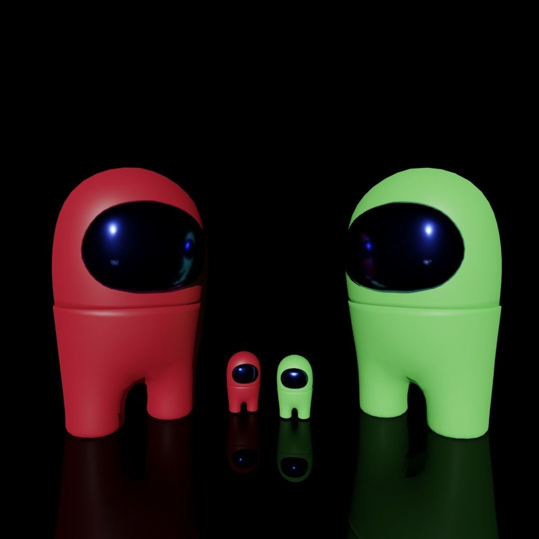 AMONG US CREWMATE AND IMPOSTOR INCLUDED 3D print model_1