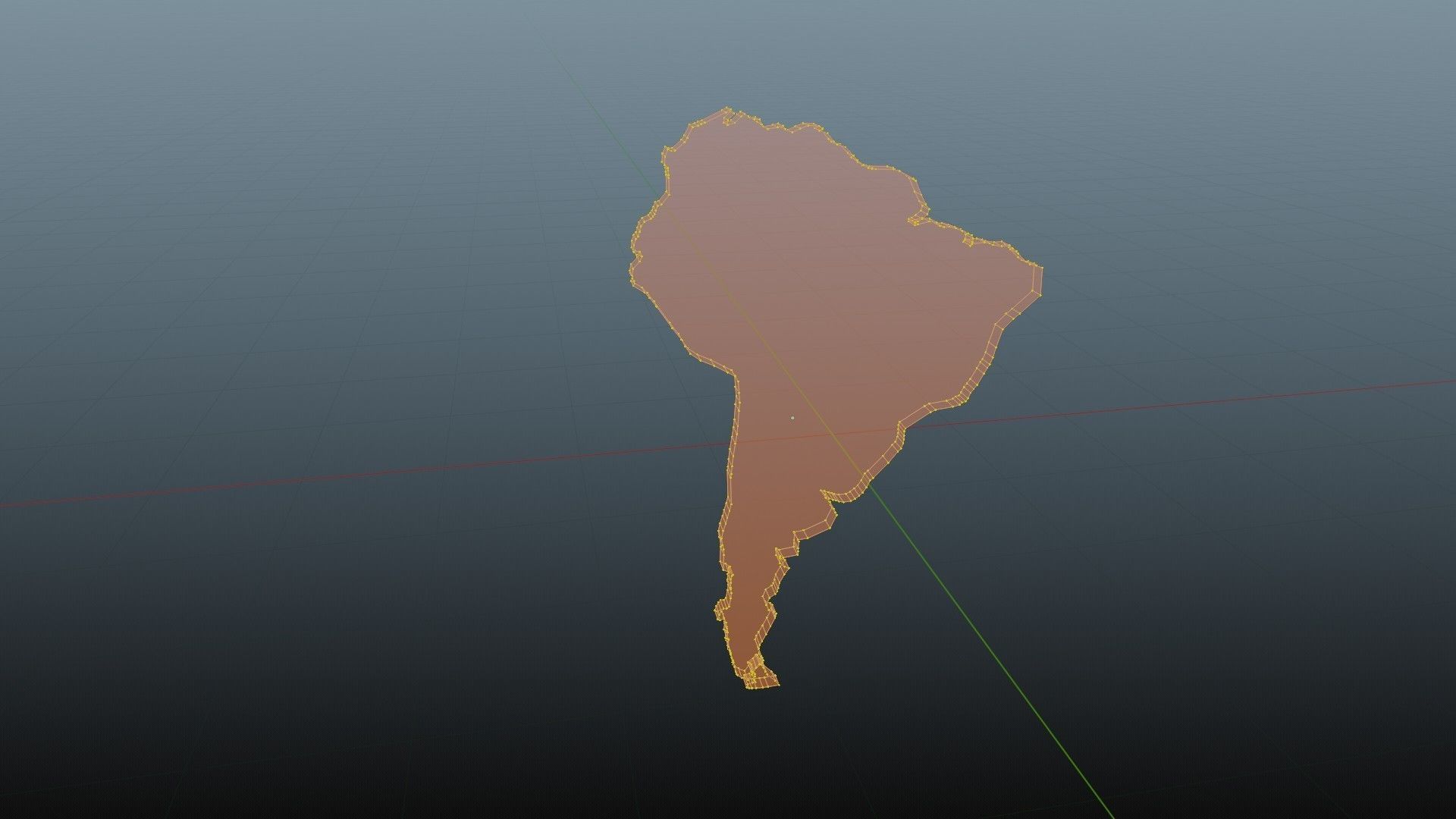 South America Low-poly 3D model_6