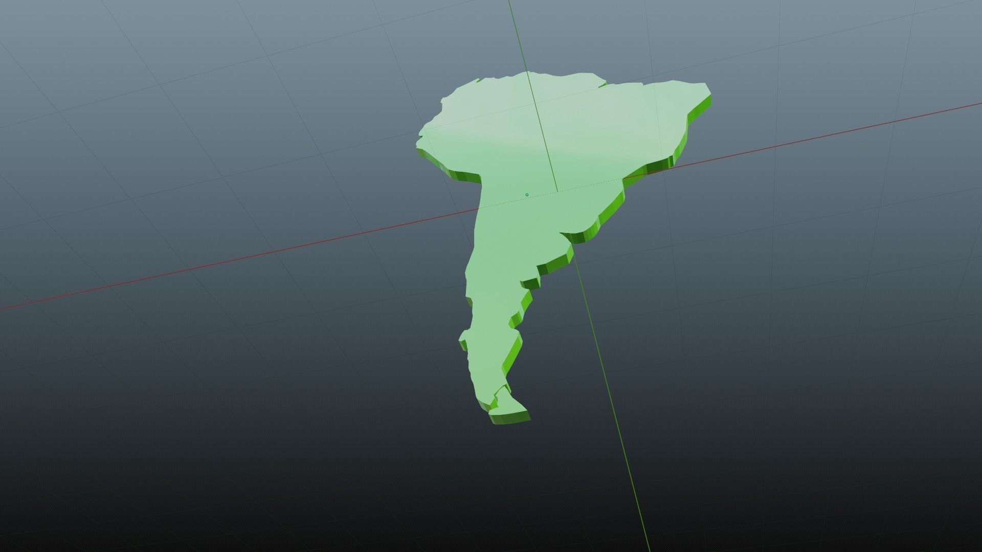 South America Low-poly 3D model_3