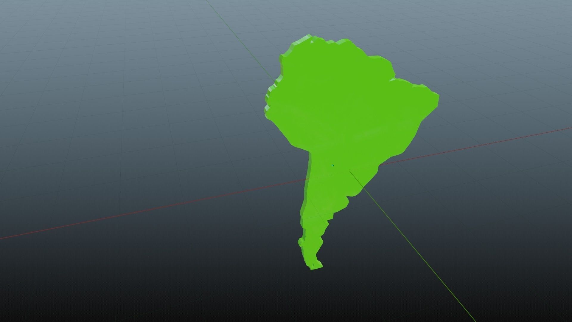 South America Low-poly 3D model_1