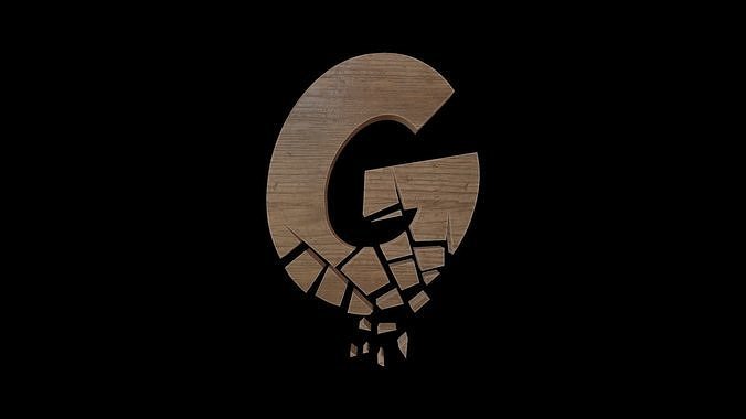 FONT-079 Letter G Low-poly 3D model