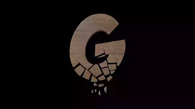 FONT-079 Letter G Low-poly 3D model