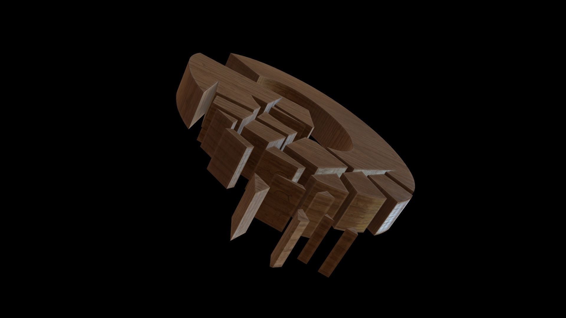 FONT-079 Letter G Low-poly 3D model_4