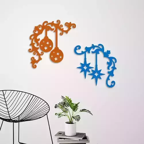 Christmas wall decoration 3D print model Christmas wall decoration 3D print model