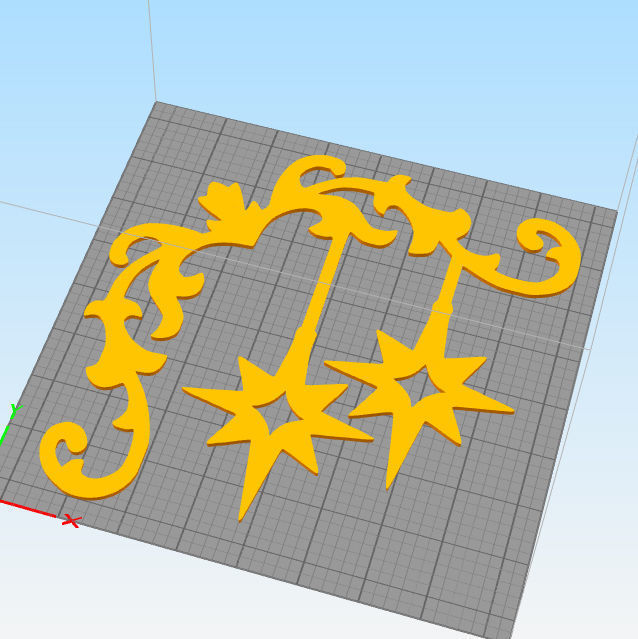 Christmas wall decoration 3D print model_2