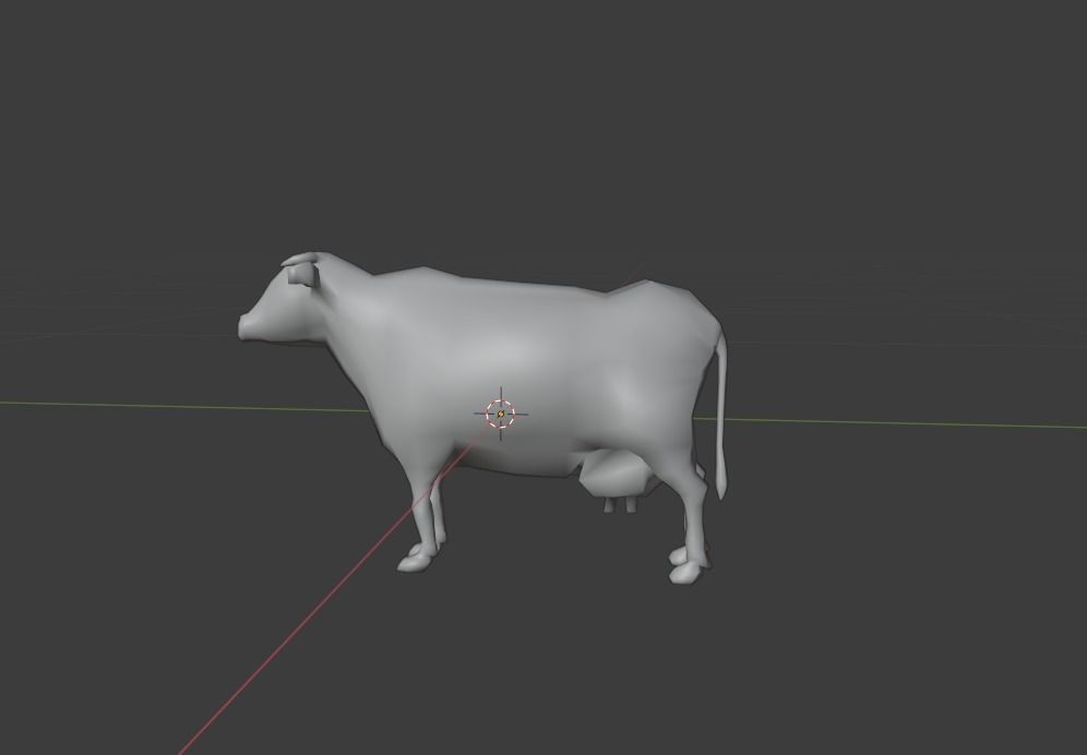 Low-poly Cow Low-poly 3D model_1