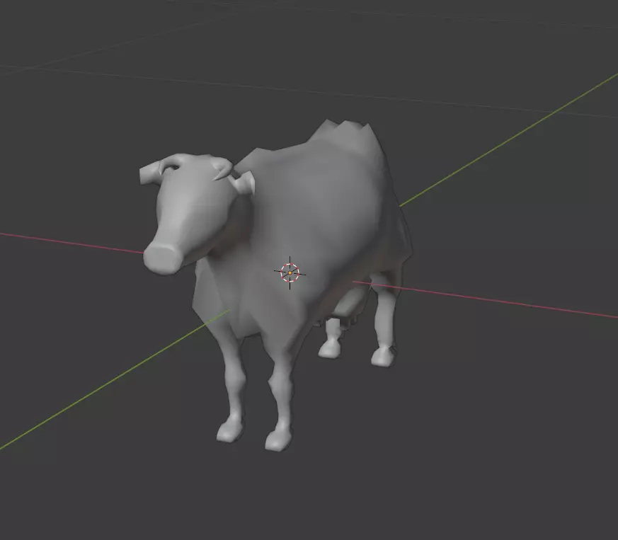 Low-poly Cow Low-poly 3D model_0