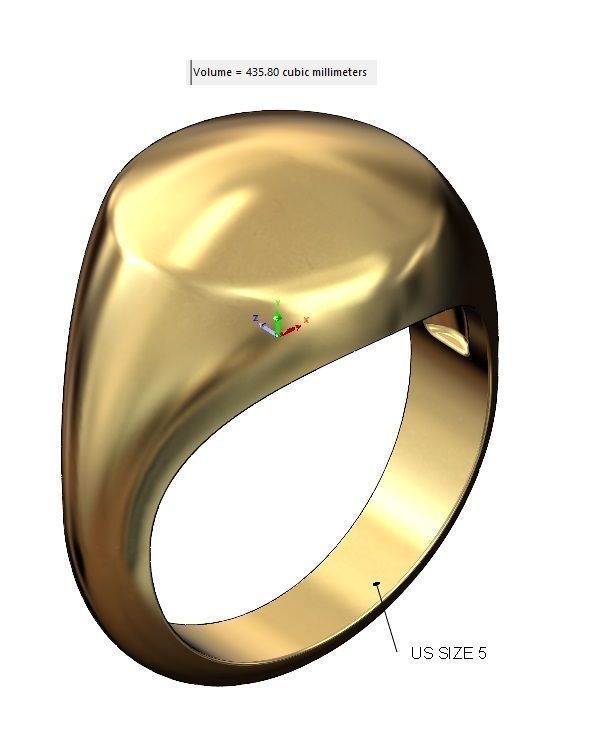 Round convex signet ring 3D print model_13