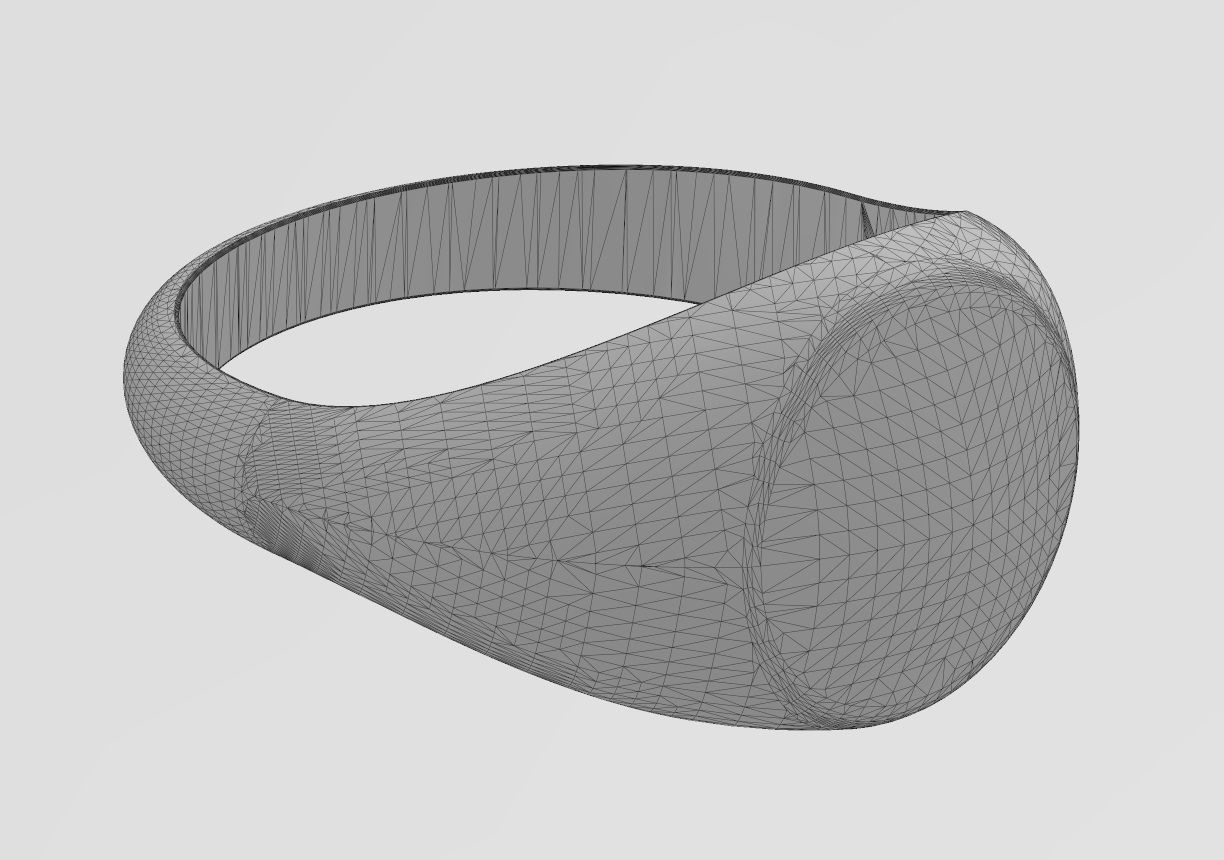 Round convex signet ring 3D print model_17