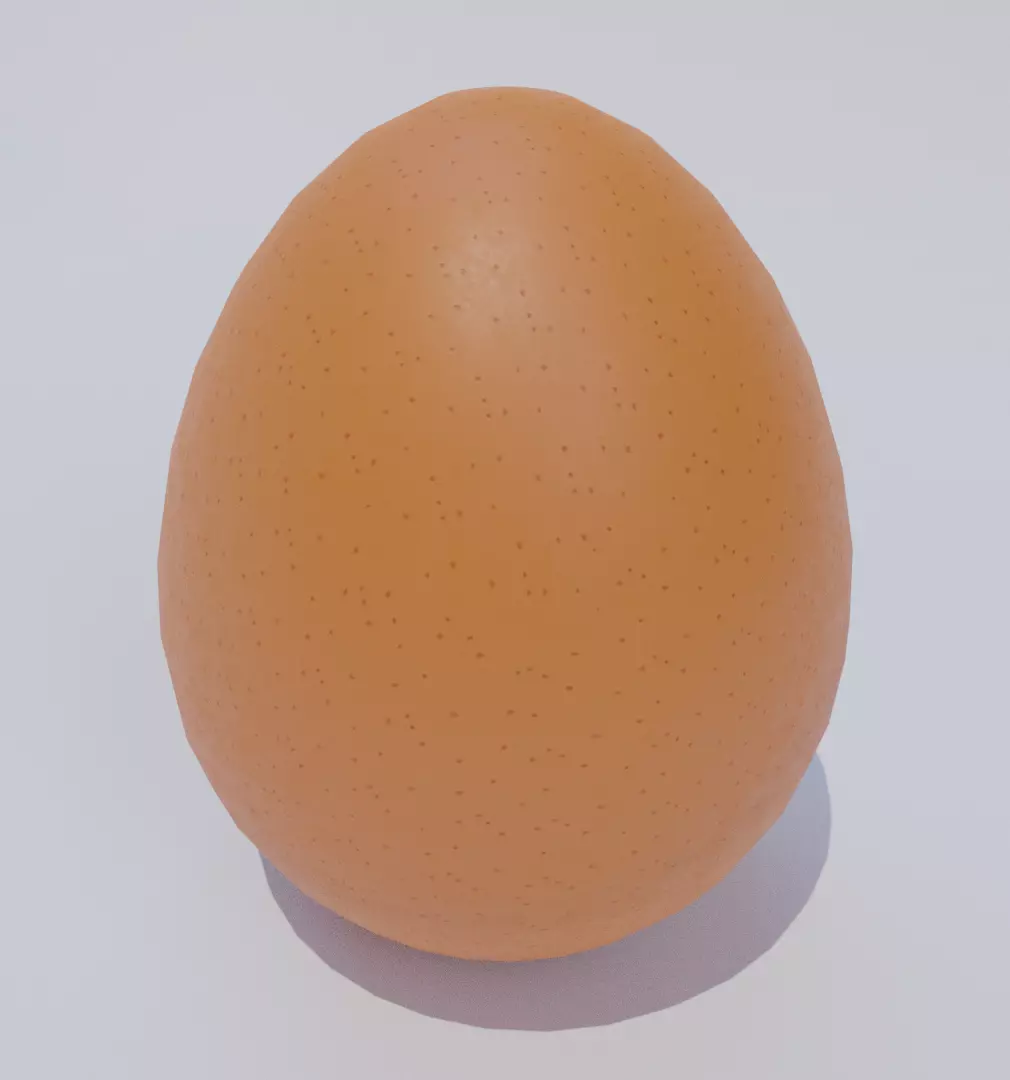 Chicken egg 3D model_0