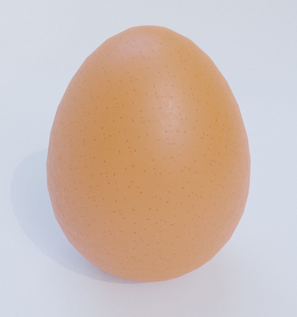 Chicken egg 3D model_1