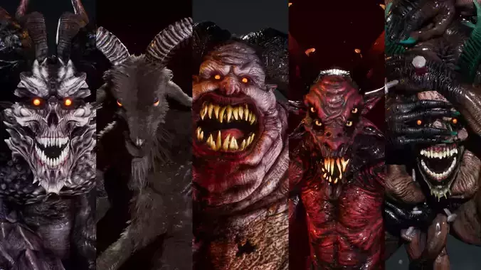 Demons Bundle 1 Low-poly 3D model