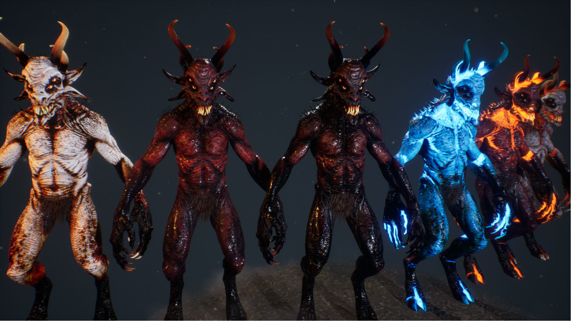 Demons Bundle 1 Low-poly 3D model_68