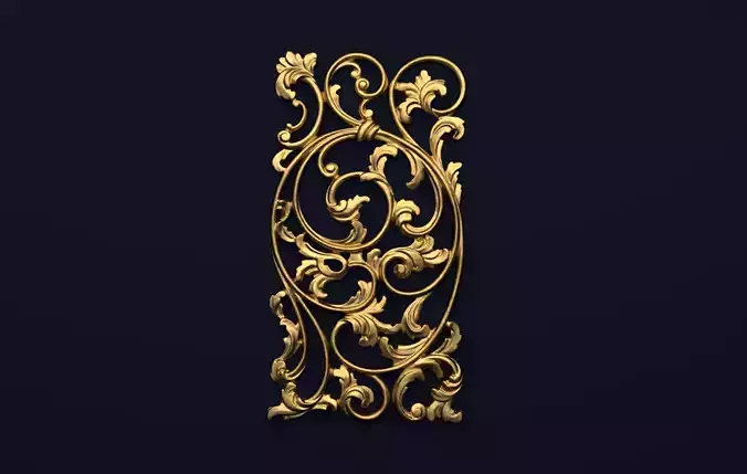 Classic decor ornament v-3D model 52 3D model