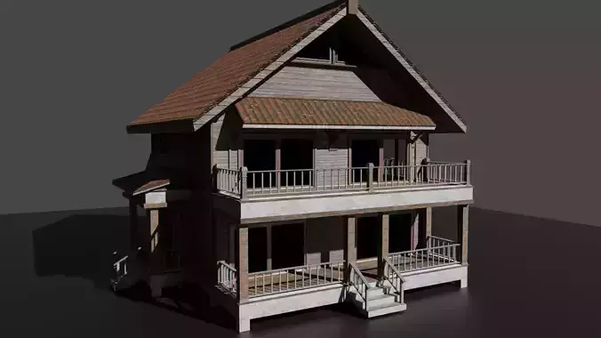GameReady Low Poly Modern House