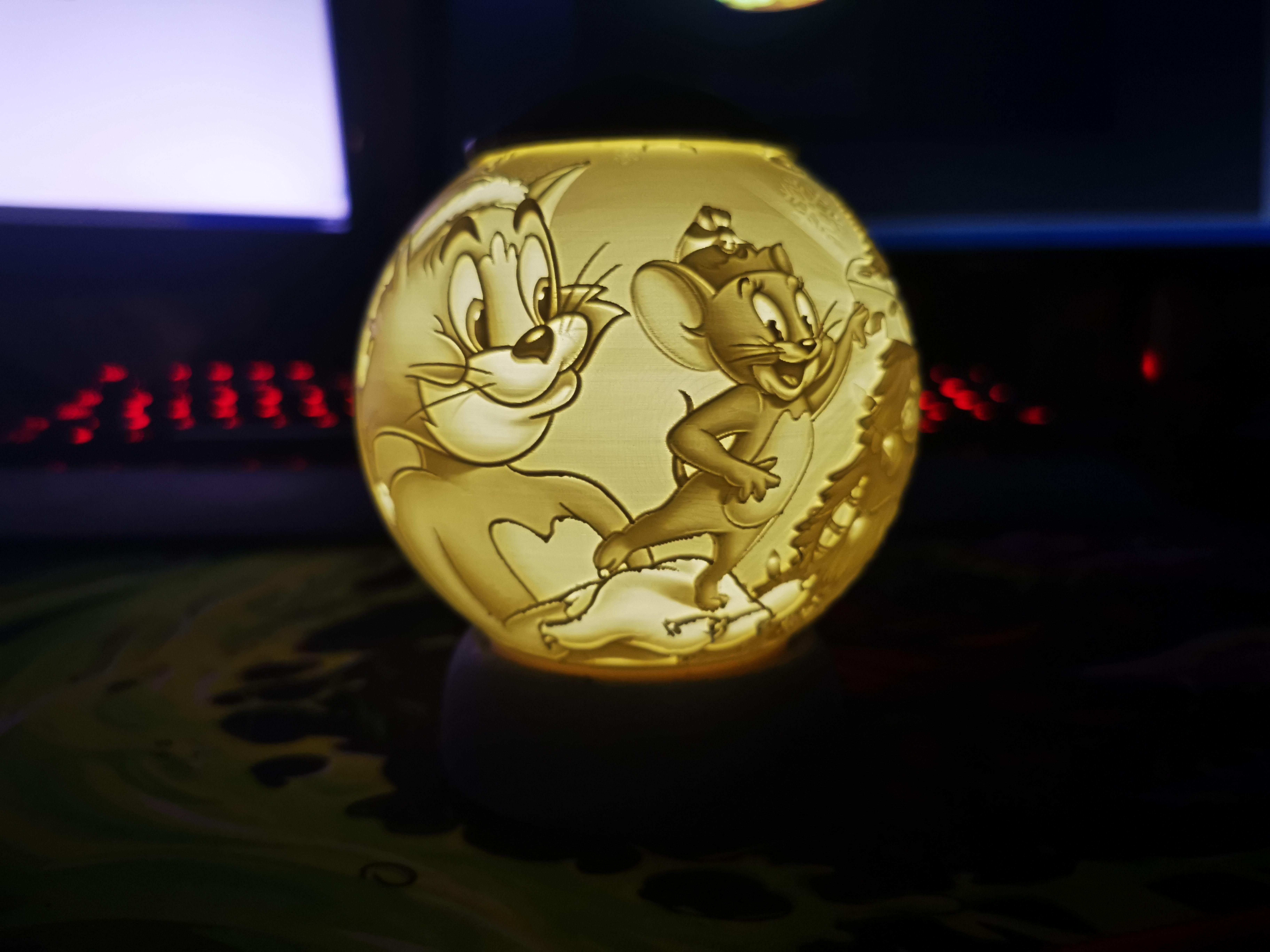 TOM AND JERRY CHRISTMAS LITHOPHANE  3D print model_5