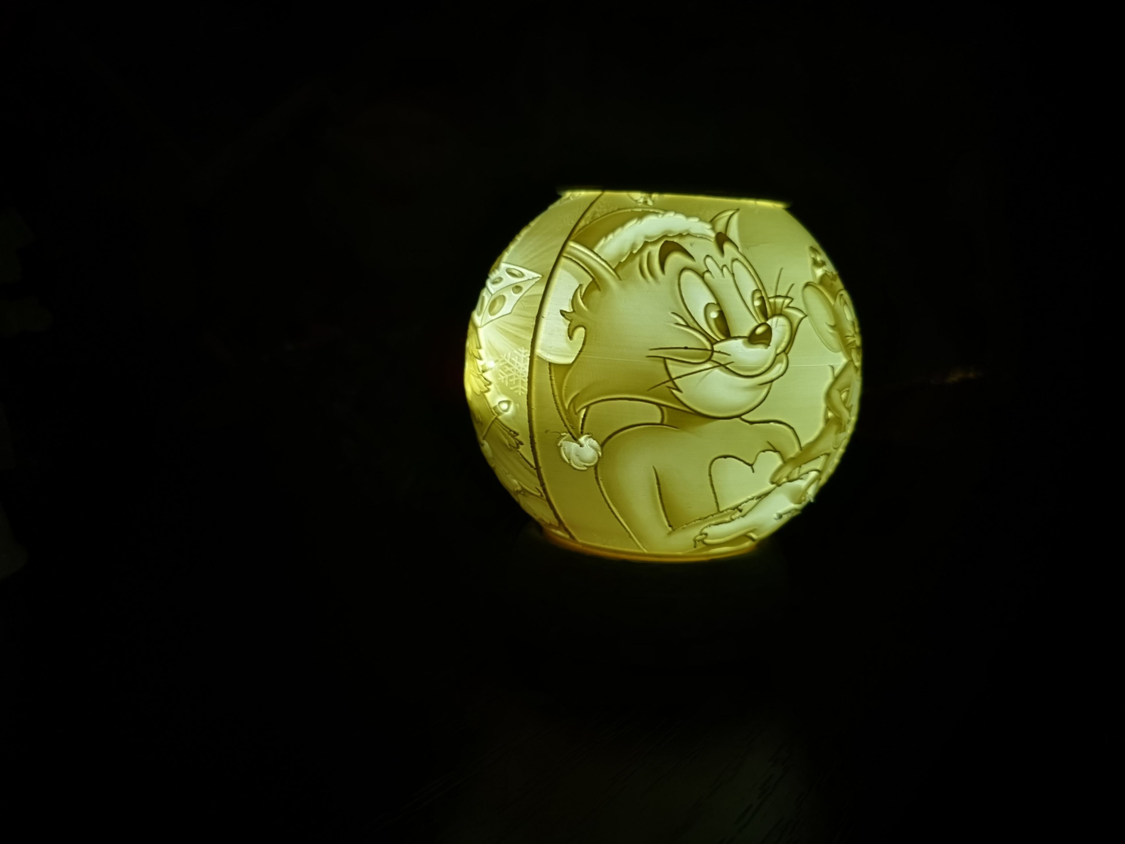 TOM AND JERRY CHRISTMAS LITHOPHANE  3D print model_2