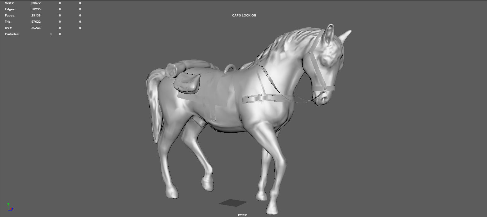 HORSE with saddle 3D model_6