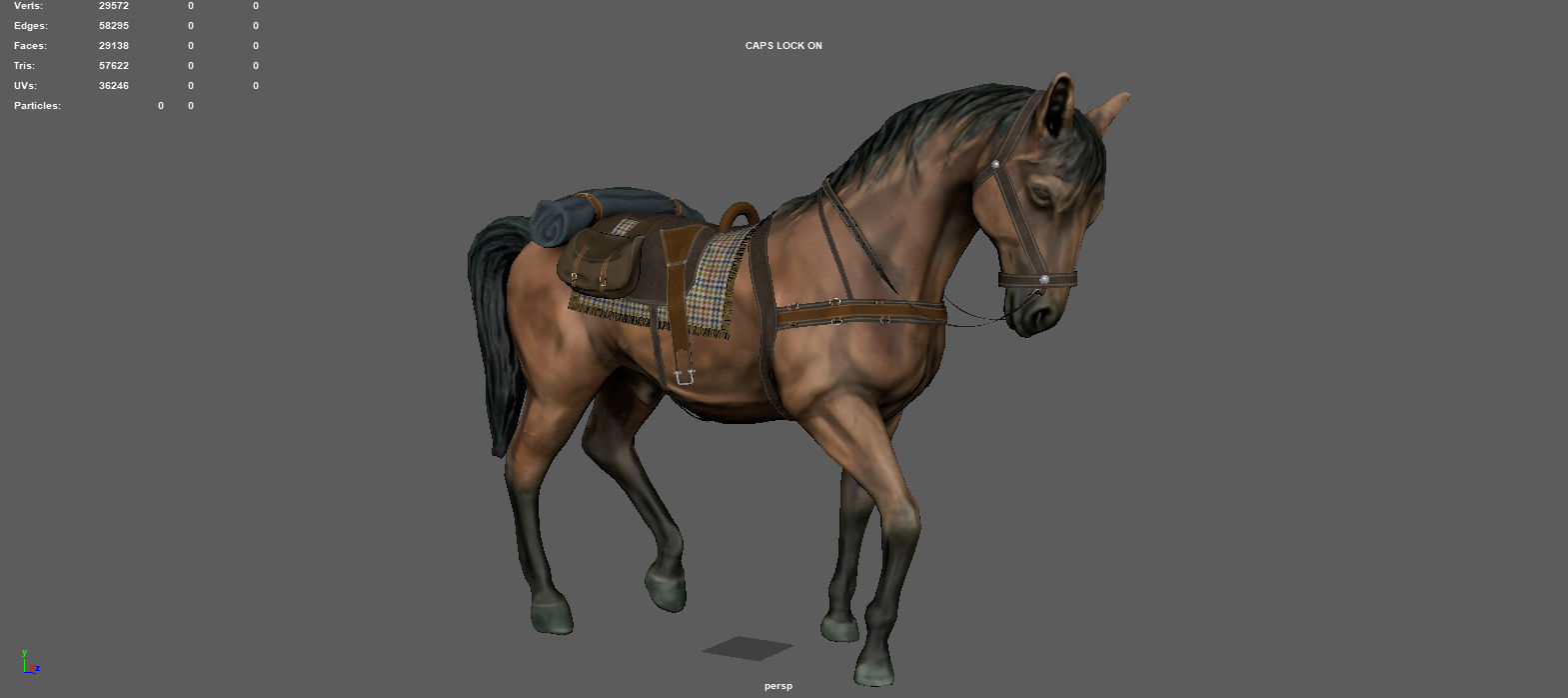 HORSE with saddle 3D model_5