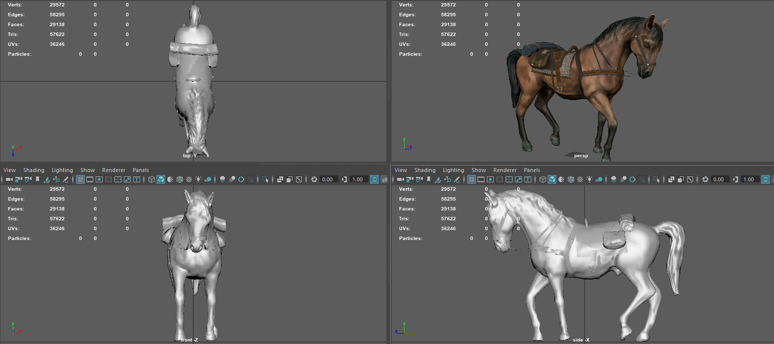 HORSE with saddle 3D model_10