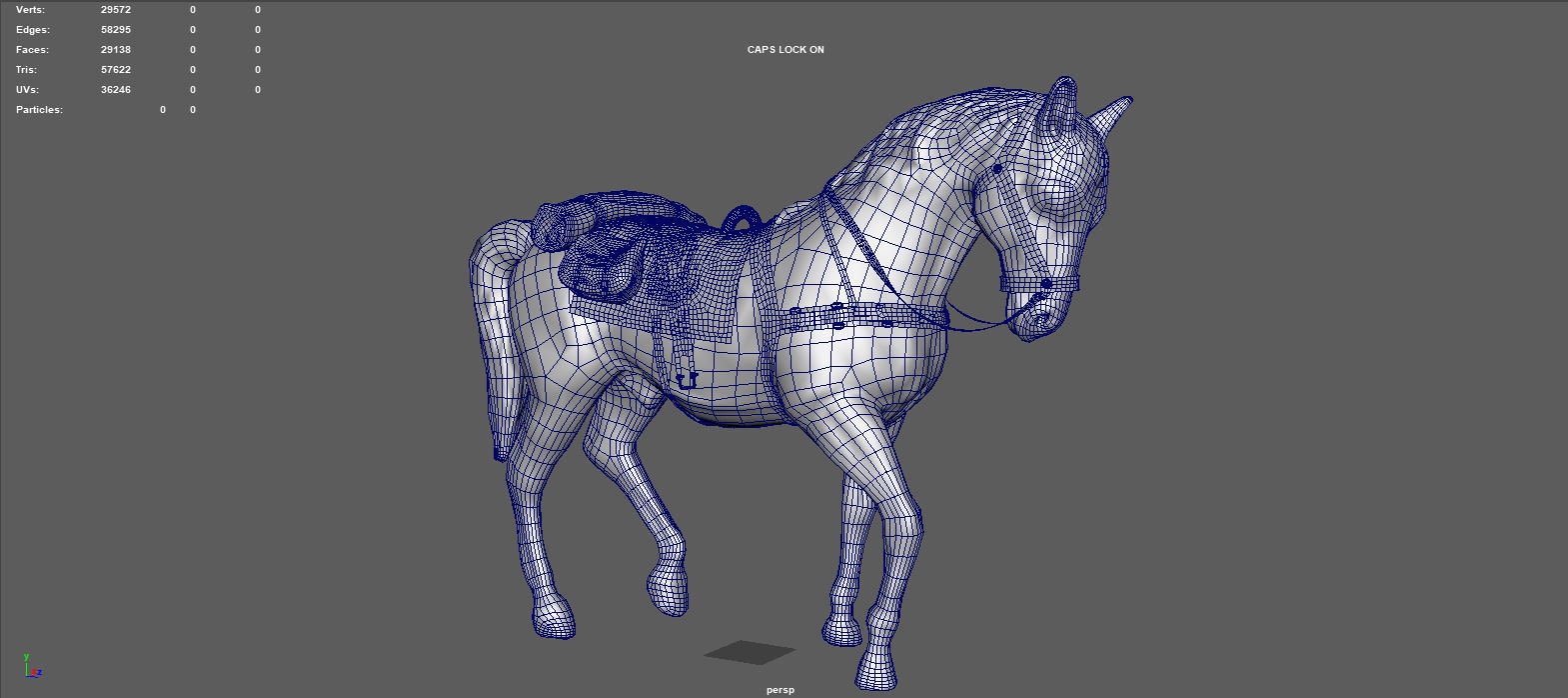 HORSE with saddle 3D model_7