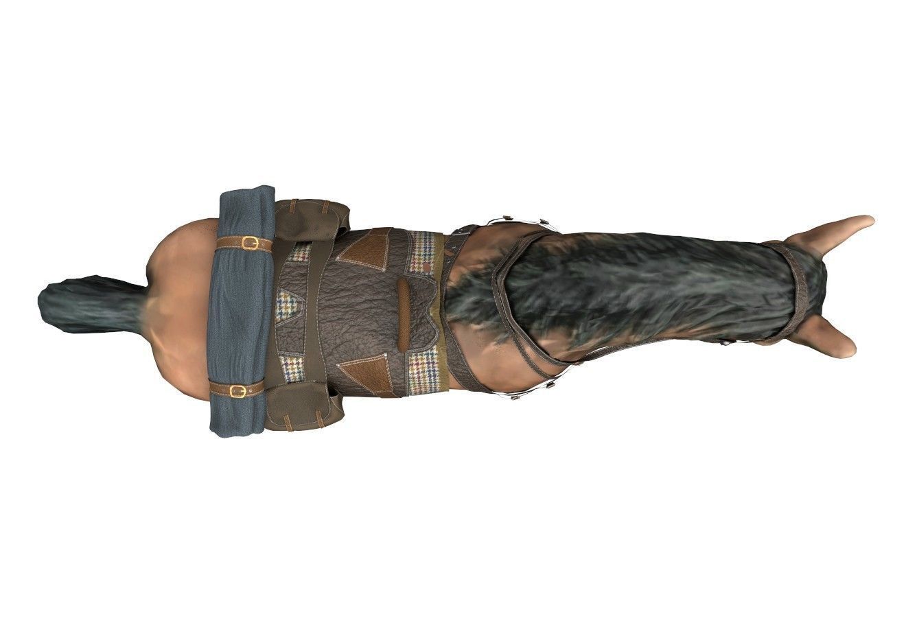 HORSE with saddle 3D model_4