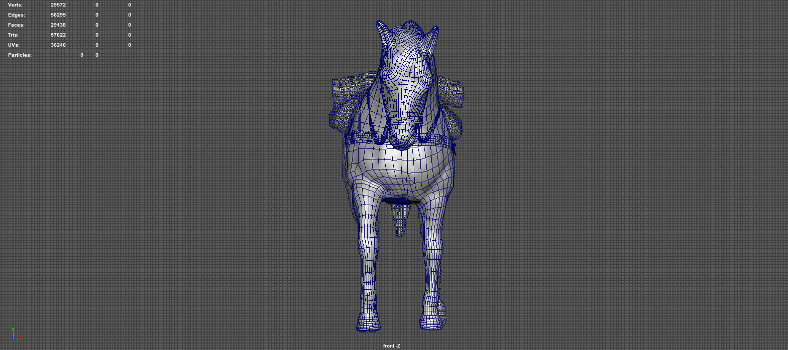 HORSE with saddle 3D model_11
