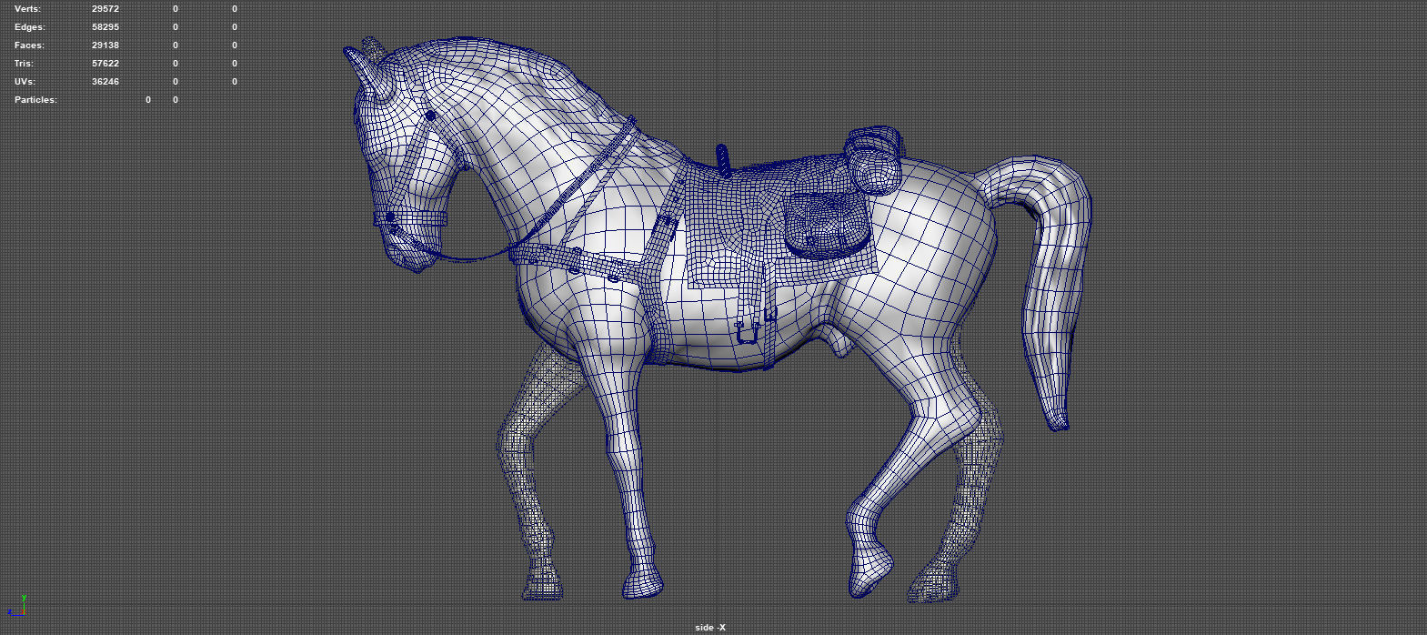 HORSE with saddle 3D model_12