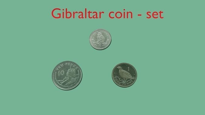 Gibraltar coin-set model 3D model