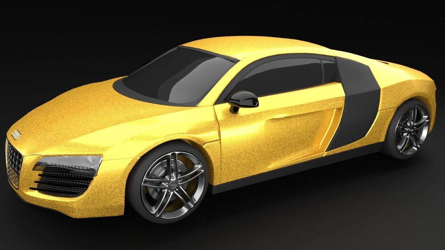 Audi R8 car Low-poly 3D model_12