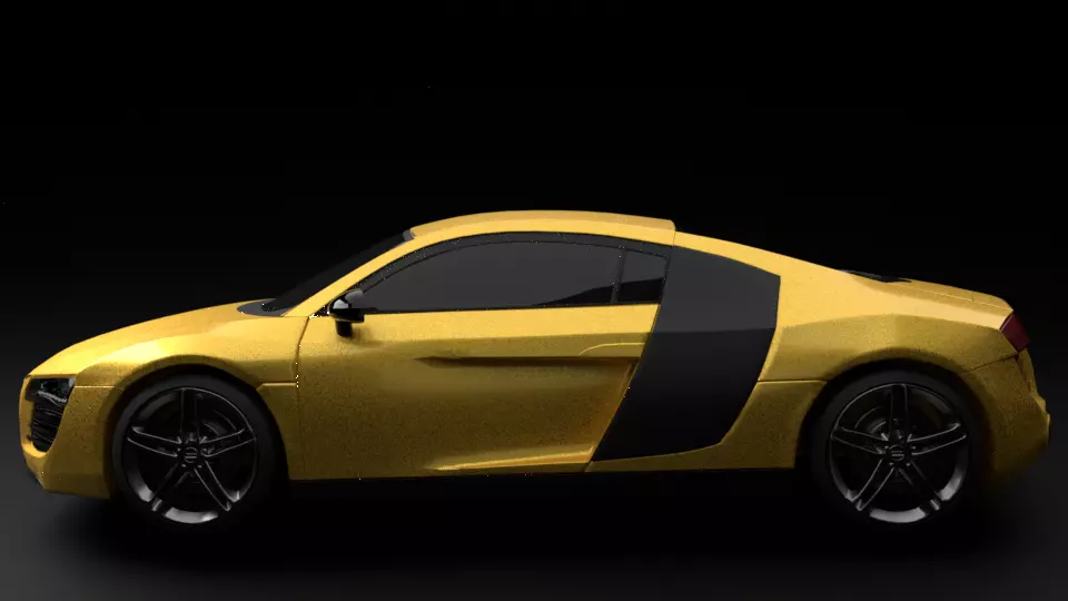 Audi R8 car Low-poly 3D model_0