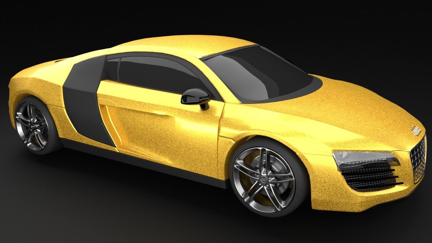 Audi R8 car Low-poly 3D model_13