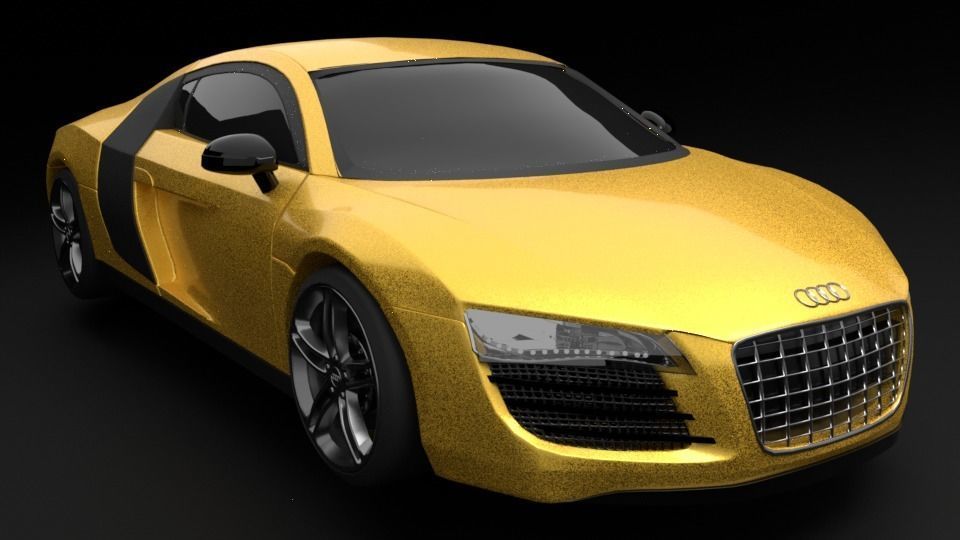 Audi R8 car Low-poly 3D model_5