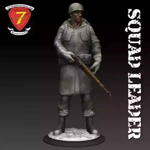 Marine Corps Squad Leader- Korean War 3D print model