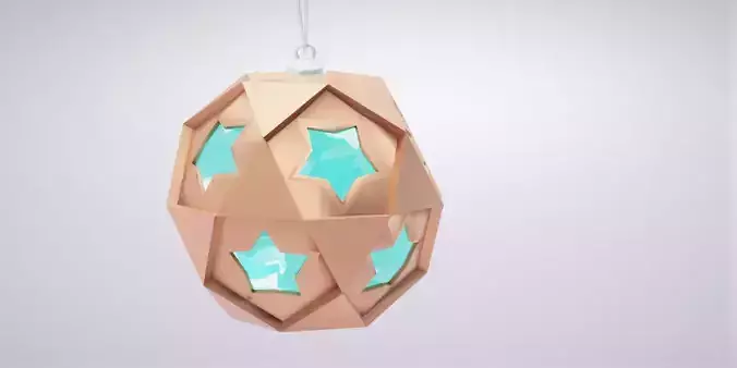 Gold turquoise  Christmas  Ball 