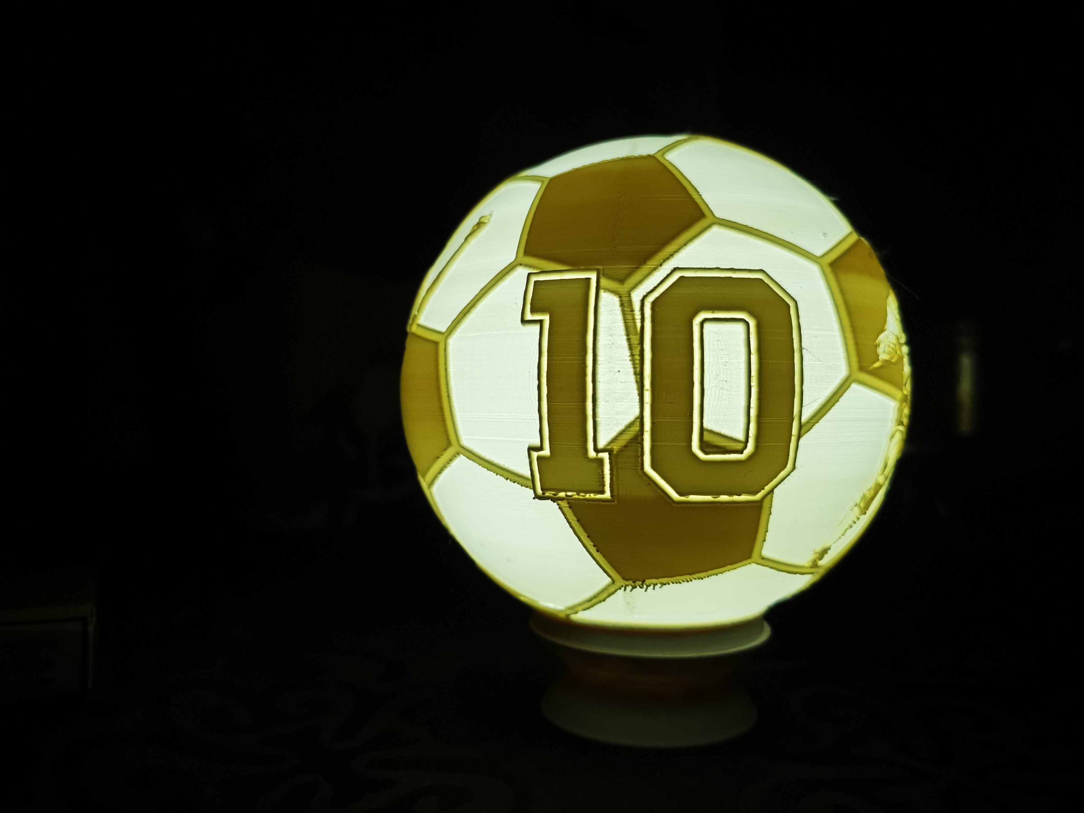 MARADONA LITHOPHANE LAMP 3D print model_1