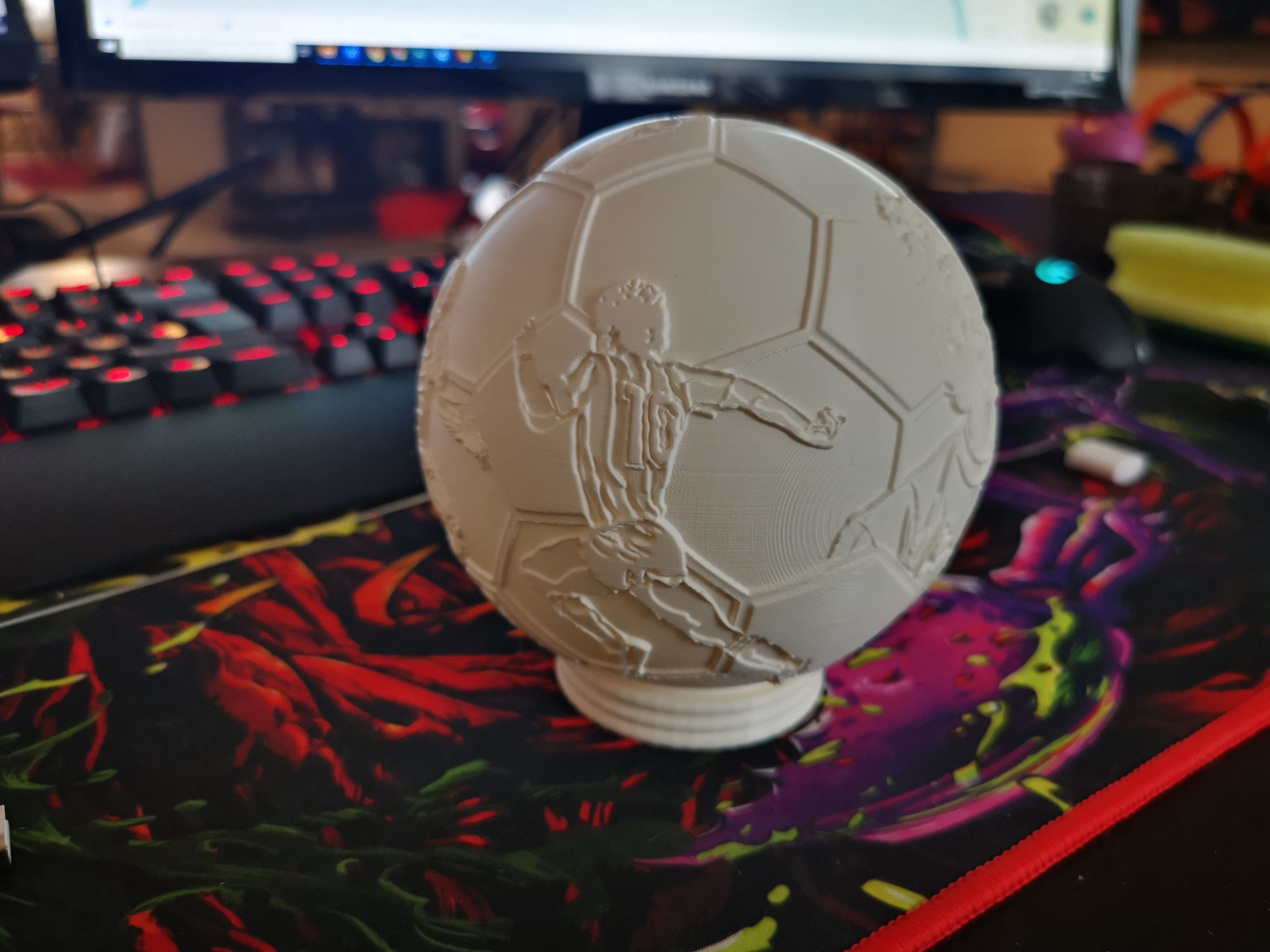 MARADONA LITHOPHANE LAMP 3D print model_4