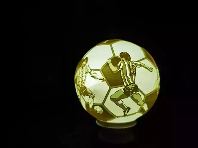 MARADONA LITHOPHANE LAMP 3D print model
