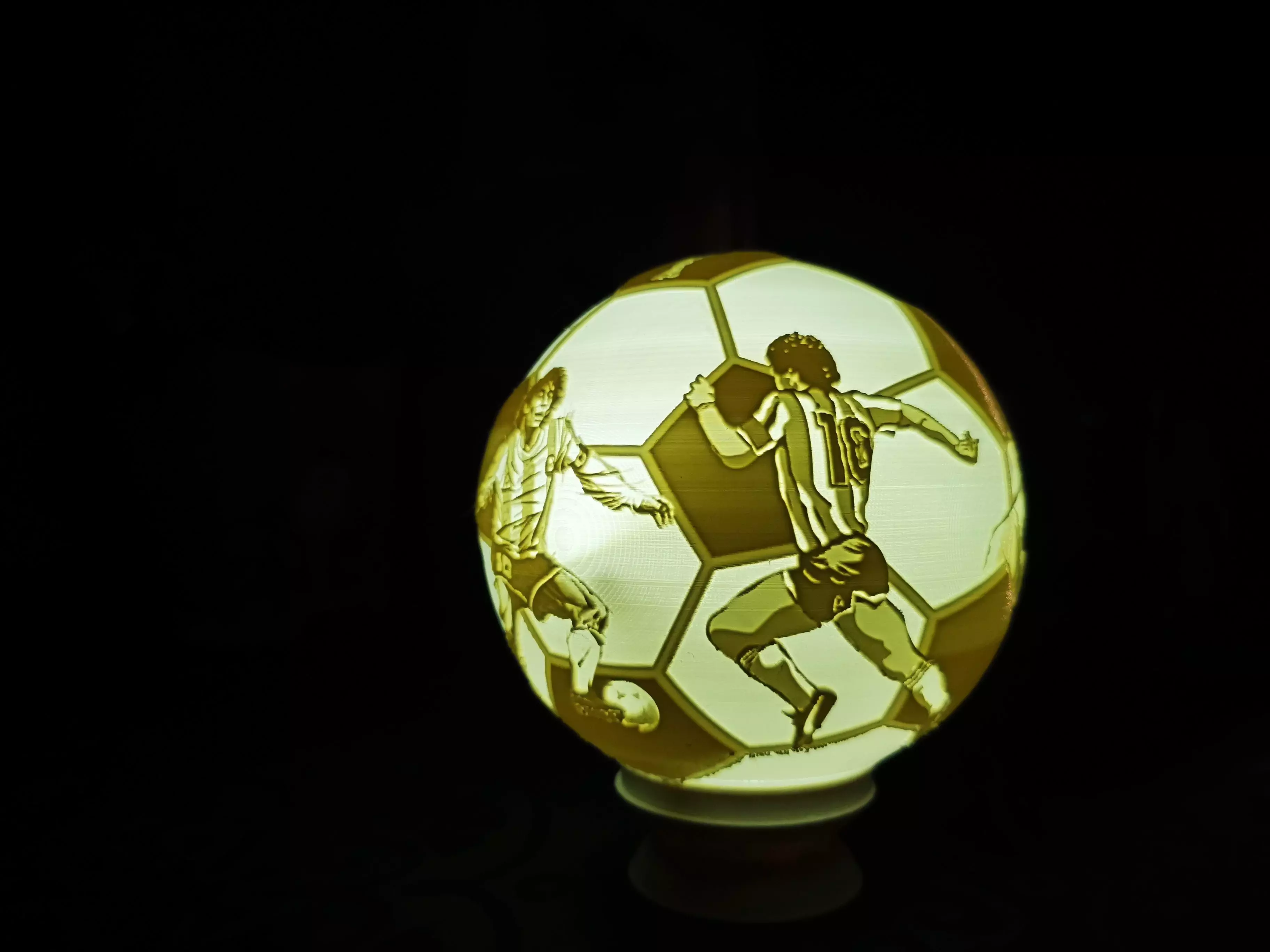 MARADONA LITHOPHANE LAMP 3D print model_0