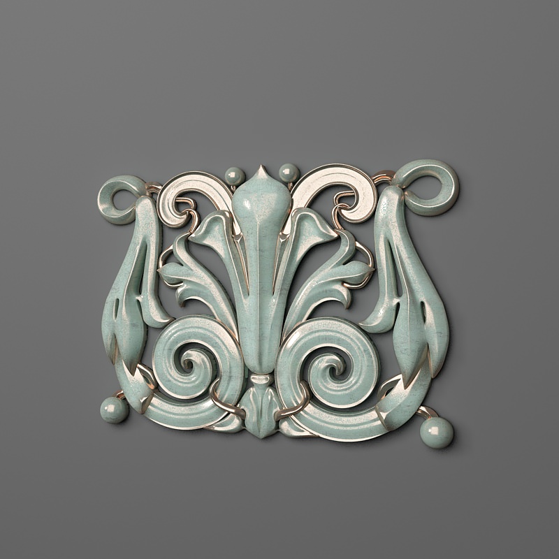 Center ornate ornament 3D print model_1