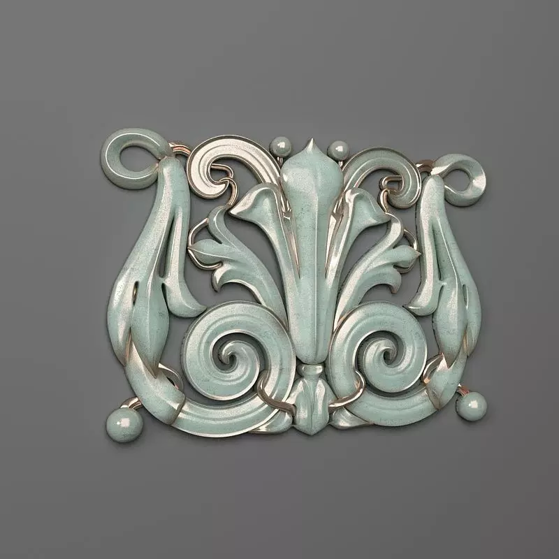 Center ornate ornament 3D print model_0