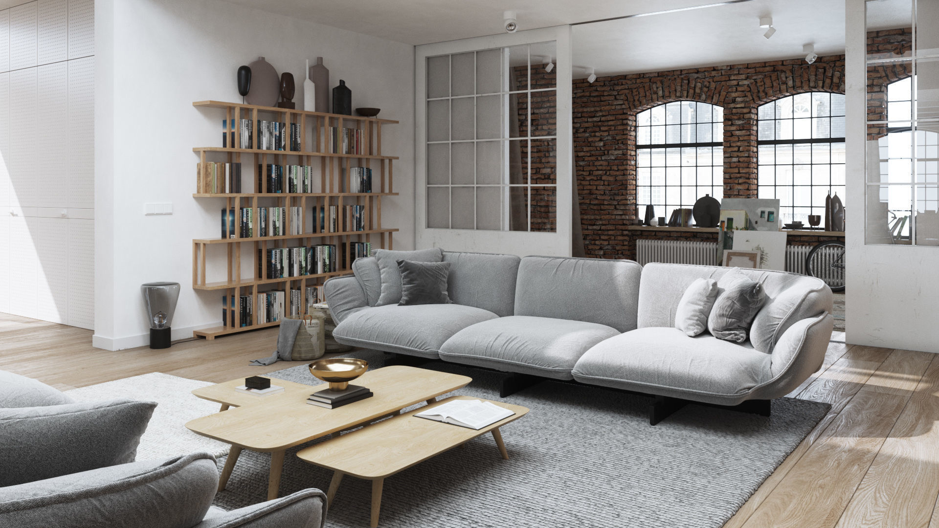 Workshop Apartment in London Cinema 4D and Octane Render 3D model_4