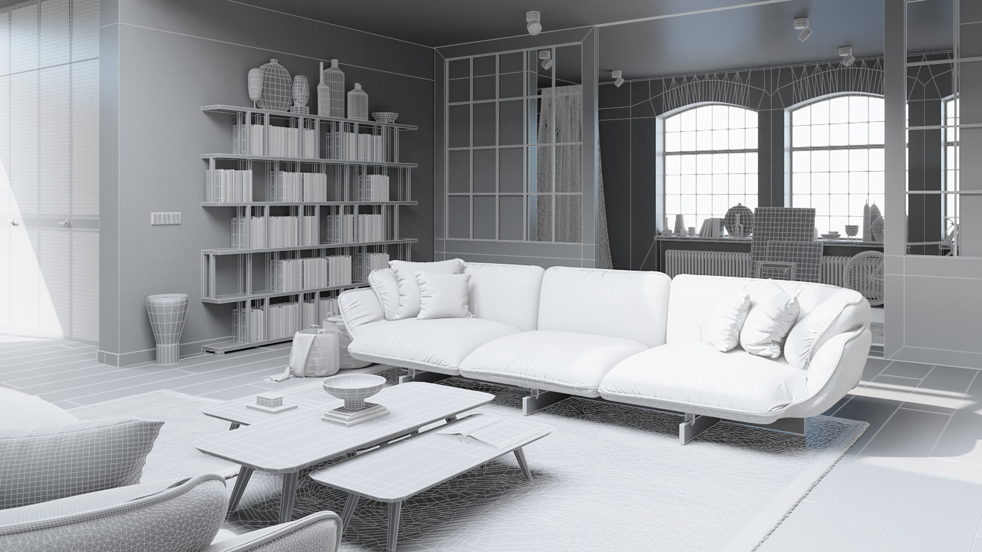 Workshop Apartment in London Cinema 4D and Octane Render 3D model_18