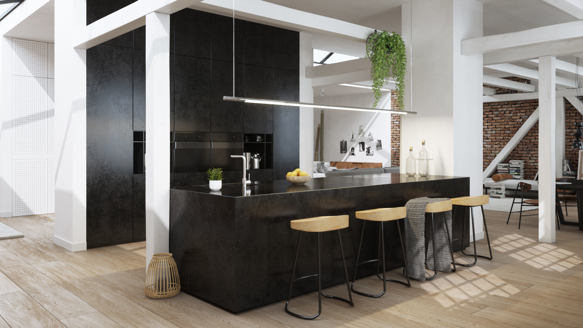 Workshop Apartment in London Cinema 4D and Octane Render 3D model_8