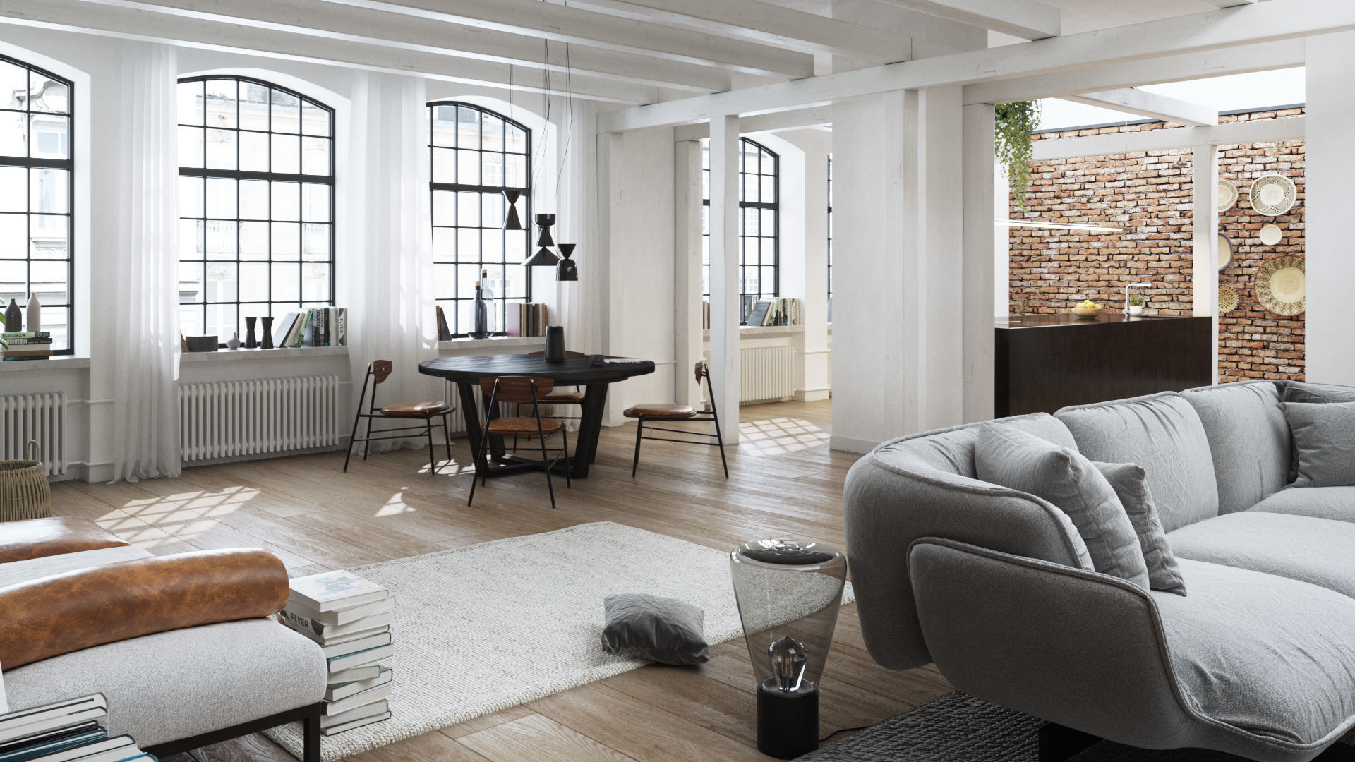 Workshop Apartment in London Cinema 4D and Octane Render 3D model_29