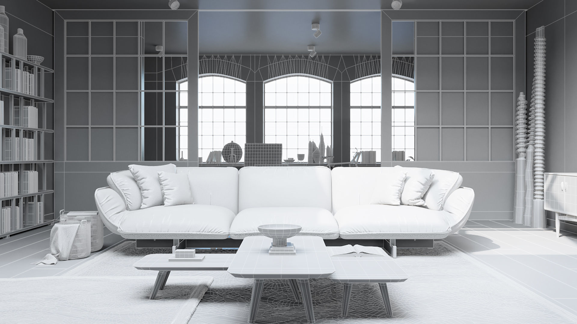 Workshop Apartment in London Cinema 4D and Octane Render 3D model_21