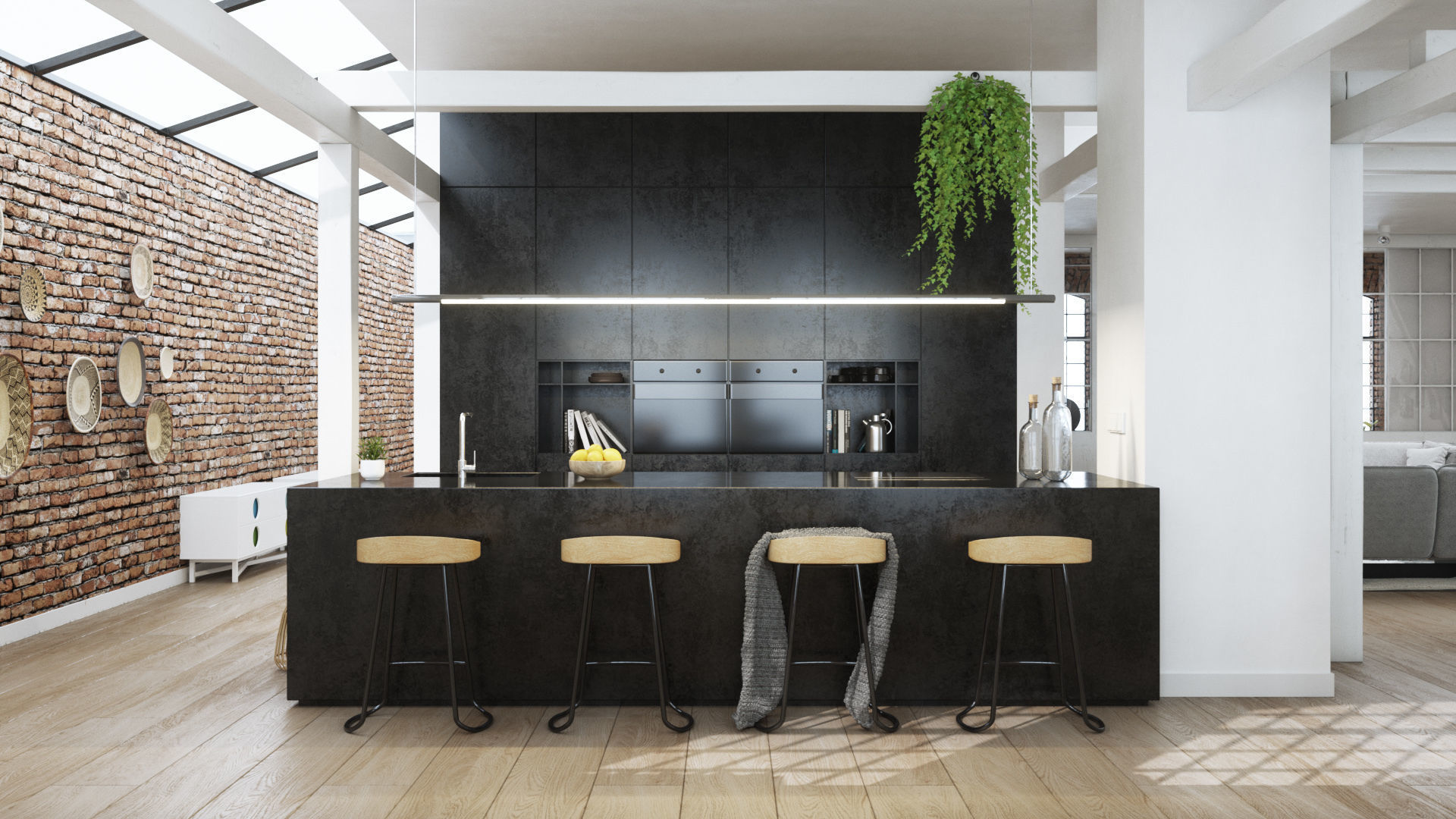 Workshop Apartment in London Cinema 4D and Octane Render 3D model_11