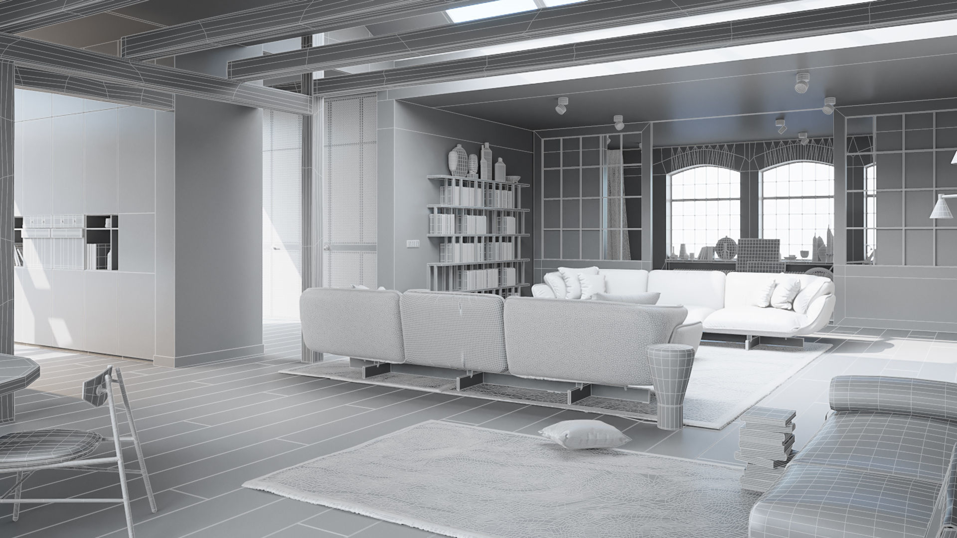 Workshop Apartment in London Cinema 4D and Octane Render 3D model_20